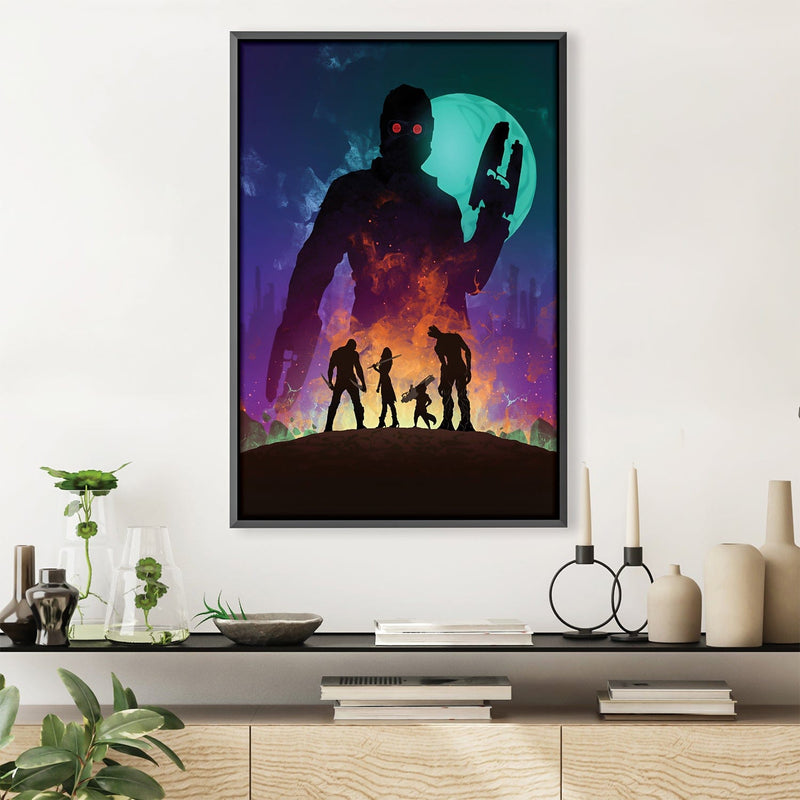 Guardians of the Galaxy Silhouette Canvas