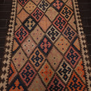 5'2" x 12'9" Vintage Hand Woven Southwestern Kilim 100% Wool Area Rug Brown