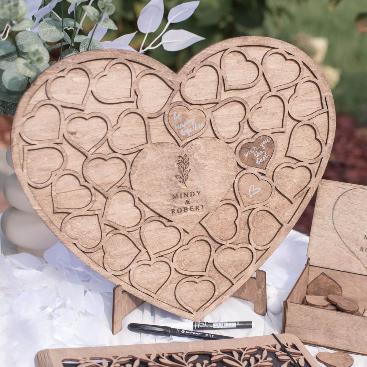 Alternative Wedding Guest Book Heart, photo 5 of 9
