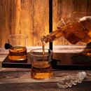 Guitar Whiskey & Wine Decanter & Mahogany Base - 1000 ML