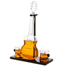 Guitar Whiskey & Wine Decanter & Mahogany Base - 1000 ML