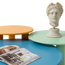 Tondo Round Wooden Leg Green Coffee Table