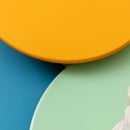 Tondo Round Wooden Leg Green Coffee Table