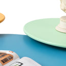 Tondo Round Wooden Leg Green Coffee Table