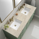 James Martin Chicago 60" Double Bathroom Vanity, Smokey Celadon