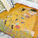 GobekUsa Gustav Klimt The Kiss Art Pattern Cotton Fabric Blanket