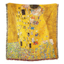 GobekUsa Gustav Klimt The Kiss Art Pattern Cotton Fabric Blanket