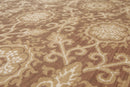 6' x 9' Hand Knotted Damask Wool & Bamboo Silk Area rug Brown