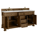 James Martin Brookfield 72" Double Bathroom Vanity, Honey Oak
