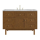 James Martin Laurent 48" Dual Mount Single Bathroom Vanity, Honey Oak