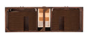 James Martin Addison 72" Double Bathroom Vanity, Mid-Century Acacia