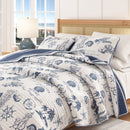 Coastal Printed Cotton Quilt Set - Calypso Collection by Great Bay Home
