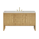 James Martin Hudson 60" Single Bathroom Vanity, Light Natural Oak