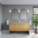 James Martin Hudson 60" Double Bathroom Vanity, Light Natural Oak