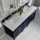 James Martin Brittany 72" Double Bathroom Vanity, Victory Blue