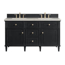 James Martin Lorelai 60" Double Bathroom Vanity, Black Onyx
