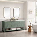 James Martin Breckenridge 72" Double Bathroom Vanity, Smokey Celadon
