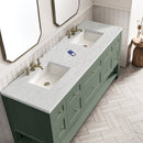 James Martin Breckenridge 72" Double Bathroom Vanity, Smokey Celadon