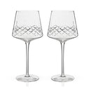 Admiral Crystal Burgundy Wine Glasses, Set of 2