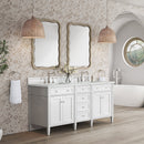 James Martin Brittany 72" Double Bathroom Vanity, Bright White