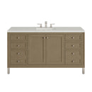 James Martin Chicago 60" Single Bathroom Vanity, Walnut Whisper