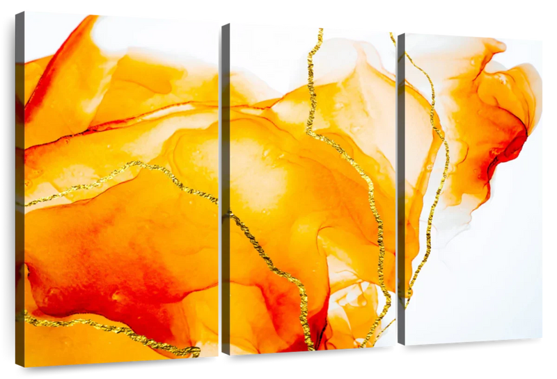 Abstract Orange Spill Wall Art