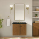 James Martin Laurent 30" Dual Mount Single Bathroom Vanity, Honey Oak