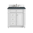 James Martin Bristol 30" Single Bathroom Vanity, Bright White