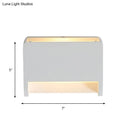 GobekUsa Gypsum 1-Light LED Wall Lamp in Minimalist Box Shape for Bedroom, White
