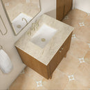 James Martin Laurent 30" Dual Mount Single Bathroom Vanity, Honey Oak