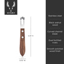 Professional Channel Knife with Walnut Wood Handle by Viski