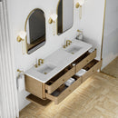 James Martin Allamari 72" Floating Double Bathroom Vanity, Dune Mist