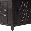 Aluminum 42-in Square Antique Copper Fire Table Set and Rocking Chairs