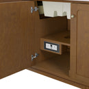 James Martin Laurent 72" Dual Mount Double Bathroom Vanity, Honey Oak