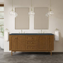 James Martin Laurent 72" Dual Mount Double Bathroom Vanity, Honey Oak