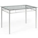 5 Pieces Dining Set Glass Table and 4 Chairs by LJGDeals