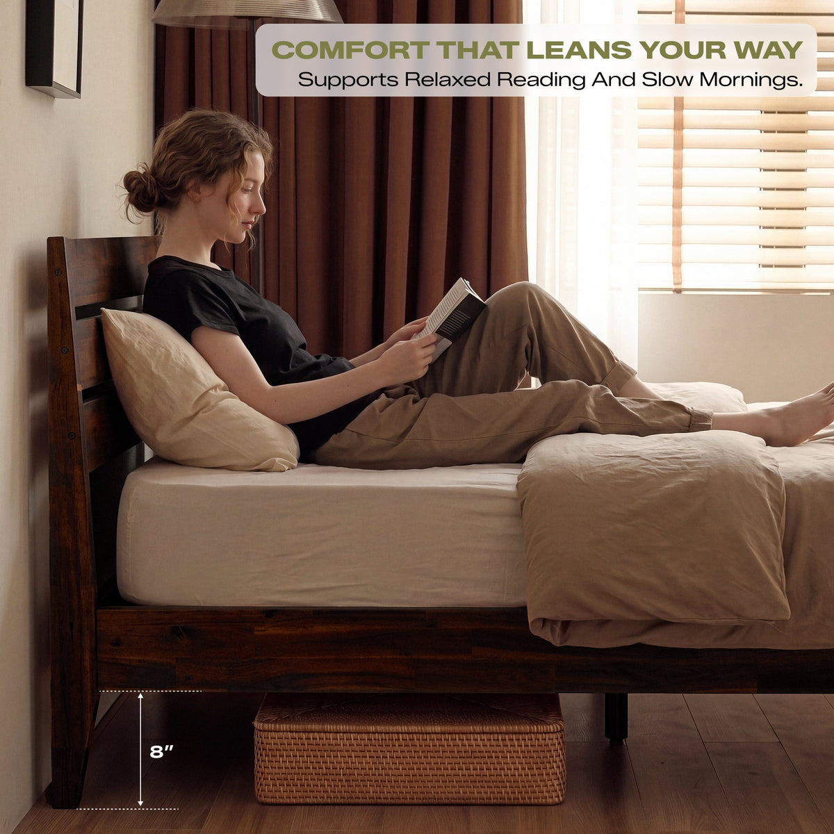 Emery Solid Wood Bed Frame, photo 31 of 34