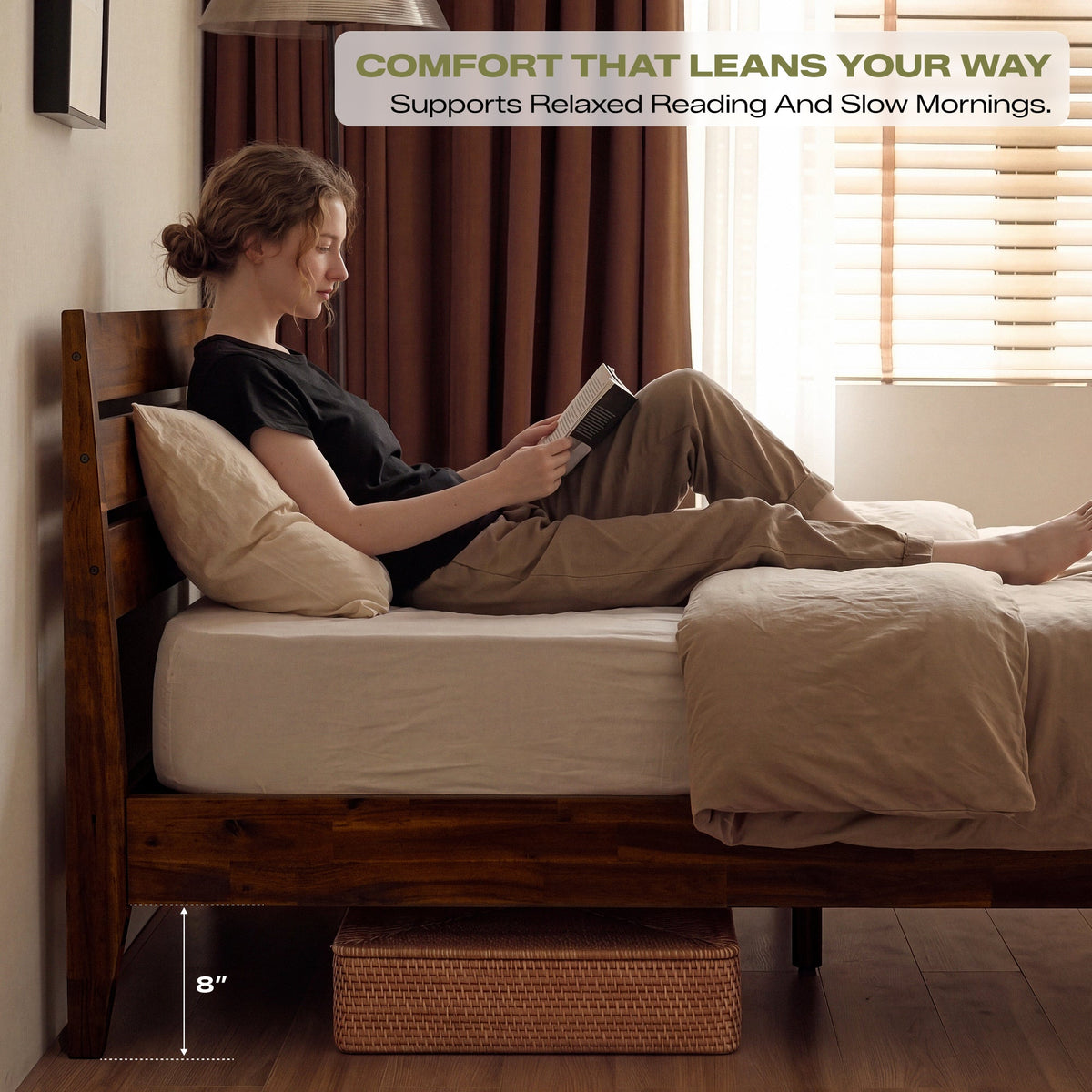 Emery Solid Wood Bed Frame, photo 9 of 34