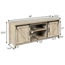 TV Stand Media Center Console Cabinet with Sliding Barn Door by LJGDeals