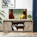 TV Stand Media Center Console Cabinet with Sliding Barn Door by LJGDeals