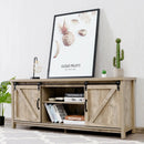 TV Stand Media Center Console Cabinet with Sliding Barn Door by LJGDeals