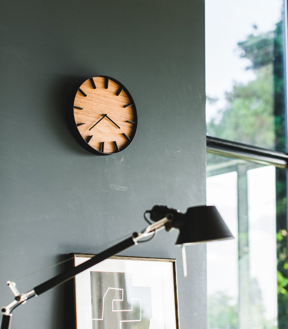 Wall Clock - Steel + Wood, photo 6 of 9