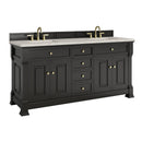 James Martin Brookfield 72" Double Bathroom Vanity, Black Onyx
