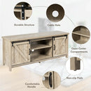 TV Stand Media Center Console Cabinet with Sliding Barn Door by LJGDeals