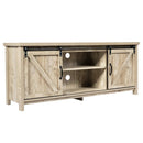 TV Stand Media Center Console Cabinet with Sliding Barn Door by LJGDeals