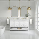 James Martin Breckenridge 60" Double Bathroom Vanity, Bright White