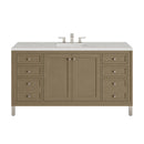 James Martin Chicago 60" Single Bathroom Vanity, Walnut Whisper