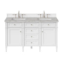 James Martin Brittany 60" Double Bathroom Vanity, Bright White
