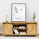 TV Stand Media Center Console Cabinet with Sliding Barn Door by LJGDeals