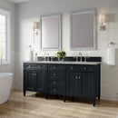 James Martin Brittany 72" Double Bathroom Vanity, Black Onyx